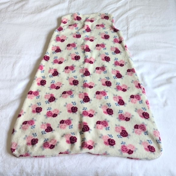 hudson baby rose floral fluffy fleece zipper sleep sack 18-24 months baby girl - Picture 7 of 7
